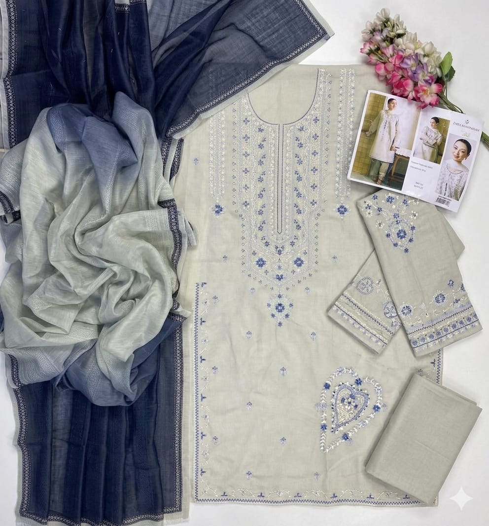 ZARA SHAJAHAN Lawn Embroidered Hit Code Unstitched 3PC