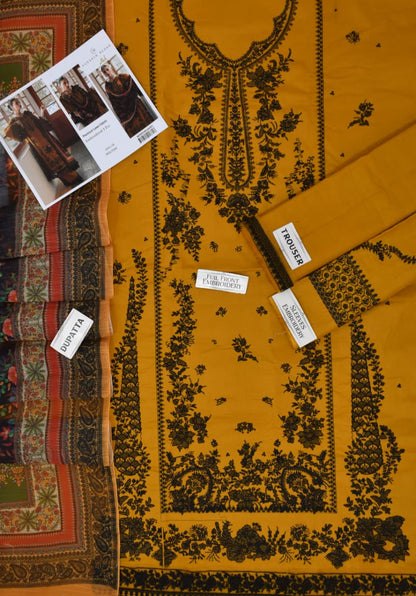 HUSSAIN REHAR Luxury Embroidered Lawn Unstitched 3PC