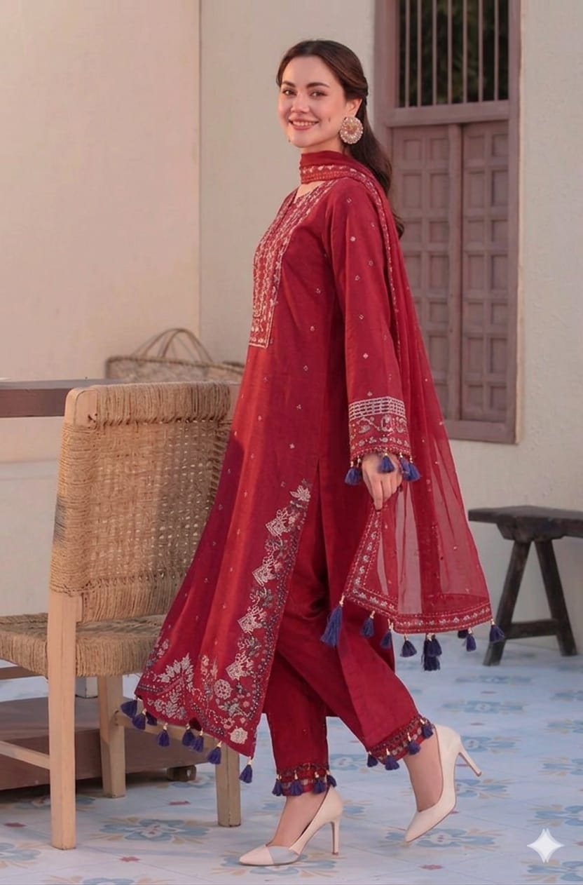 JADE Luxury Embroidered Lawn Unstitched 3PC